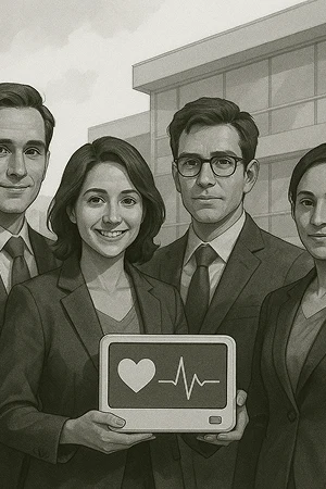 Illustrated portrait: Telemedicine companies